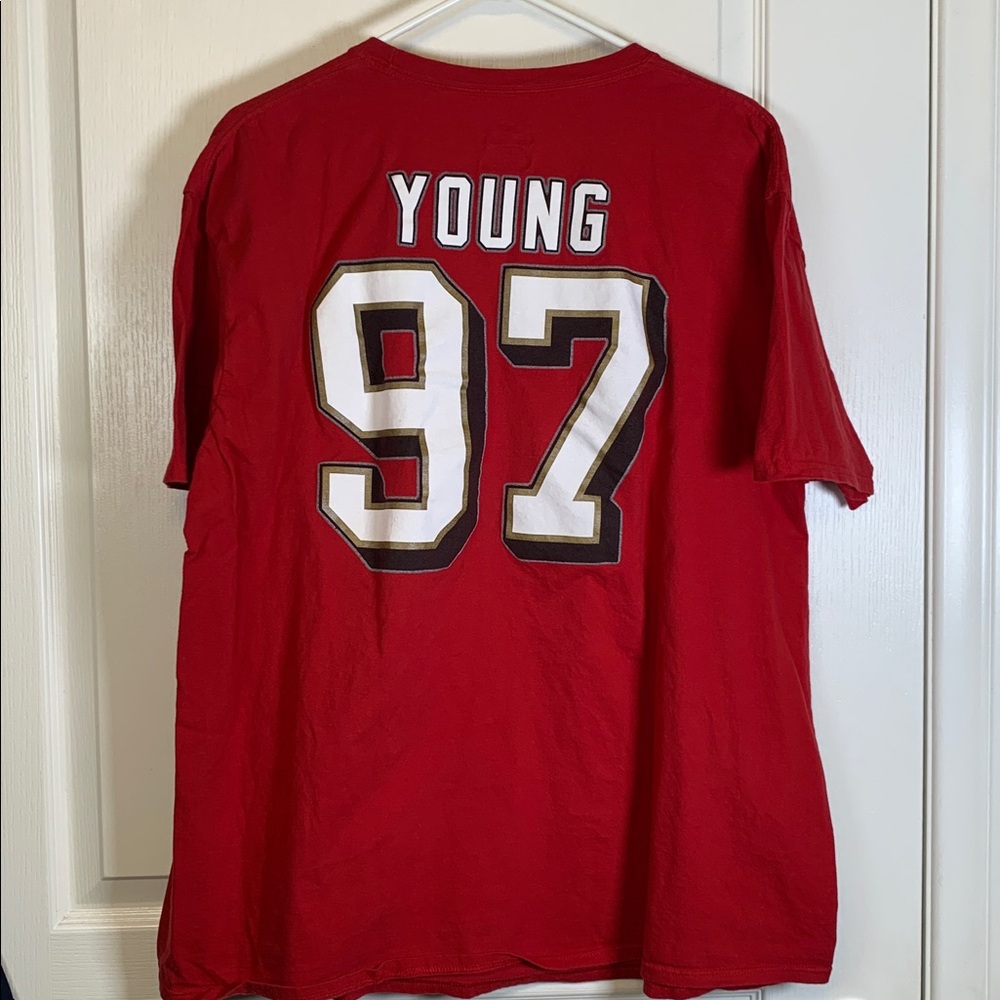 Fanatics San Francisco 49ers Football Red S/S Logo Shirt Size 2XL EUC #5077 - Picture 4 of 4